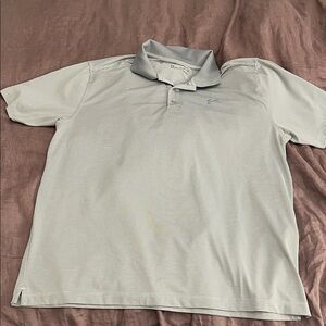 Under Armour Light Gray Striped Polo Shirt